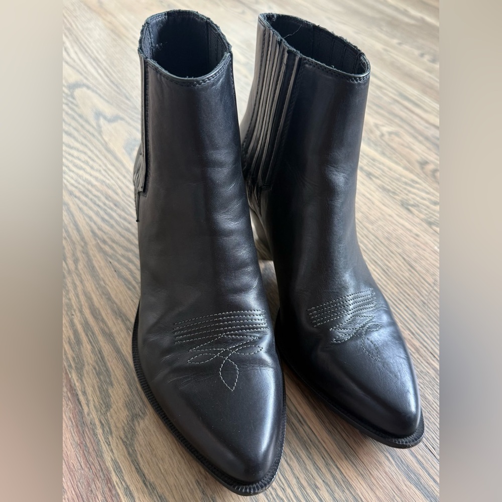 Golden Goose Black Leather Ankle Boots